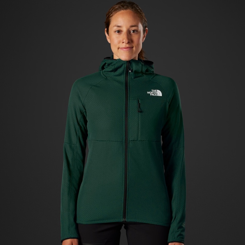 The North Face TNF Women's Poderosa Green Futurefleece Hooded Jacket XS